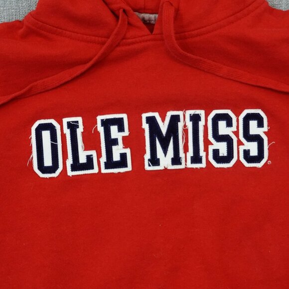 Ole Miss Rebels Women's Hoodie Red Appliqué Jones & Mitchell Size Large - Picture 3 of 6